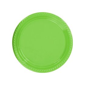 Elit Parti Yeşil Plastik 22 cm 25 Adet Tabak