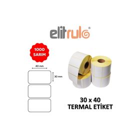 Elit Rulo 30x40 1000 Adet Termal Barkod Etiketi