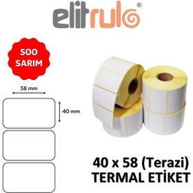 Elit Rulo 40x58 500 Adet Termal Terazi Etiketi