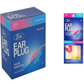 Elite Ear Plug Silikon İpli Çocuk Kulak Tıkacı