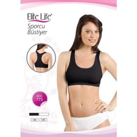 Elite Life Siyah Sporcu Büstiyer Sütyen