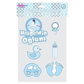 Elite Time BE4165 KL:12 PK:1 Hoşgeldin Oğlum Set Sticker