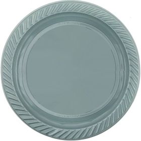 Elitetime Gümüş Plastik Yuvarlak 22 cm Tabak
