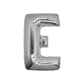 Elitetime Harf E 16 inc Gümüş Folyo Balon