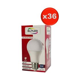 Elitled Beyaz-White 9 W 36'lı Set Led Ampül