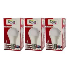 Elitled Beyaz-White 9 W 3'lü Set Led Ampül