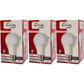 Elitled Beyaz-White 9 W 3'lü Set Led Ampül