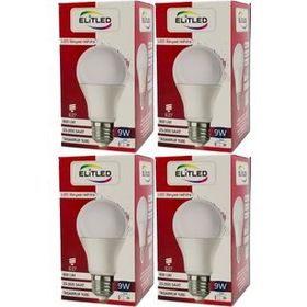 Elitled Beyaz-White 9 W 4'lü Set Led Ampül