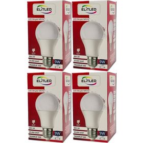 Elitled Beyaz-White 9 W 4'lü Set Led Ampül