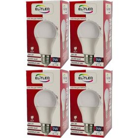 Elitled Beyaz-White 9 W 4'lü Set Led Ampül