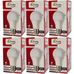Elitled Beyaz-White 9 W 6'lı Set Led Ampül