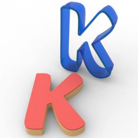 Elitparti K Harfi Polikarbon Kopat Kurabiye Kalıbı