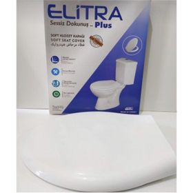 Elitra Beyaz Plus Yavaş Kapanan Amortisörlü Klozet Kapağı