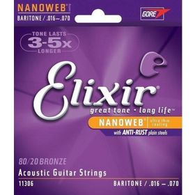 Elixir 016-070 Nanoweb Bariton Akustik Gitar Tel Seti