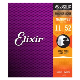 Elixir 12-53 Nanoweb Phosphor Bronze Akustik Gitar Teli