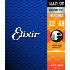 Elixir 12302 012-068 Baritone NanoWeb Elektro Gitar Teli