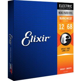 Elixir 12302 012-068 Baritone NanoWeb Elektro Gitar Teli