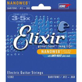 Elixir 12302 012-068 Baritone NanoWeb Elektro Gitar Teli