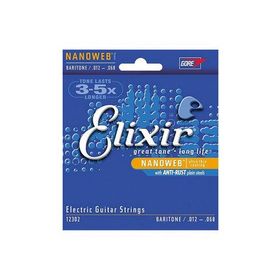 Elixir 12302 012-068 Baritone NanoWeb Elektro Gitar Teli
