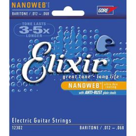 Elixir 12302 012-068 Baritone NanoWeb Elektro Gitar Teli
