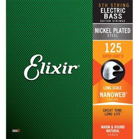 Elixir 15425 125 Tek Bas Gitar Teli