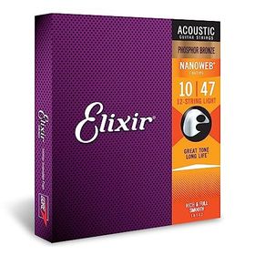 Elixir 16152 Phosphot Bronze Nanoweb 12 10-47 Telli Akustik Gitar