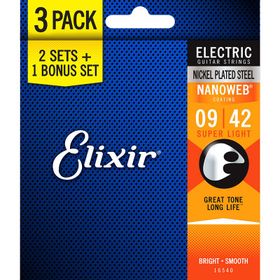 Elixir 16540 09-42 Nanoweb 3'lü Elektro Gitar Teli