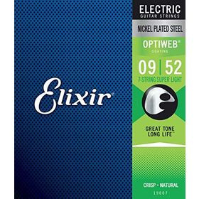 Elixir 19007 9-52 Optiweb Super Light 7 Telli Elektro Gitar Teli