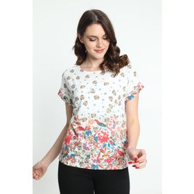 Ella 5010038 Taba Camelia Kadın Desenli Bluz