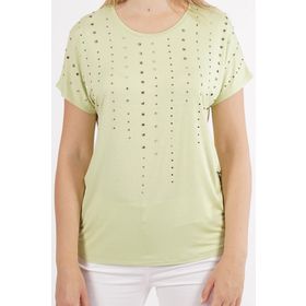 Ella 501055 Limon Camelia Kadın Taş Detaylı Bluz