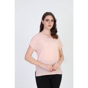 Ella Camelia 20E020 Yakası Dantel Detaylı Pudra Kadın Bluz
