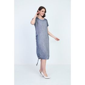 Ella Camelia 5012175 Omuz Detaylı İndigo Kadın Elbise