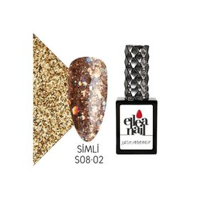 Ellea Nail S08-2 Simli 15 ml Kalıcı Oje