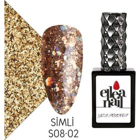 Ellea Nail S08-2 Simli 15 ml Kalıcı Oje