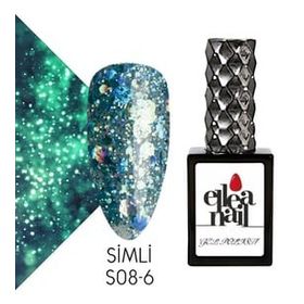 Ellea Nail S08-6 Simli 15 ml Kalıcı Oje