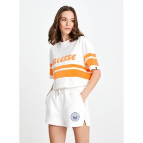 Ellesse EF137-OF Kırık Beyaz Kadın Bisiklet Yaka T-Shirt