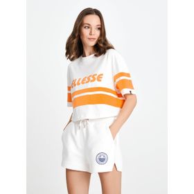 Ellesse EF137-OF Kırık Beyaz Kadın Bisiklet Yaka T-Shirt