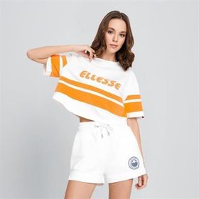 Ellesse EF137-OF Kırık Beyaz Kadın Bisiklet Yaka T-Shirt