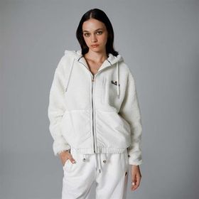 Ellesse EF181 Fermuarlı Kapüşonlu Beyaz Kadın Ceket