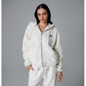 Ellesse EF181 Fermuarlı Kapüşonlu Beyaz Kadın Ceket