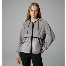 Ellesse EF188 Fermuarlı Kapüşonlu Gri Kadın Ceket
