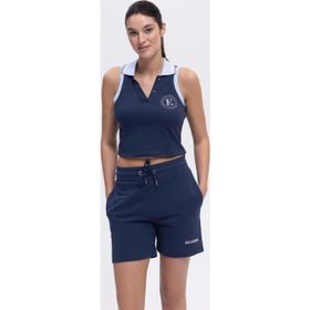 Ellesse EF401-NV Kadın Lacivert Pamuklu Polo Yaka Tişört