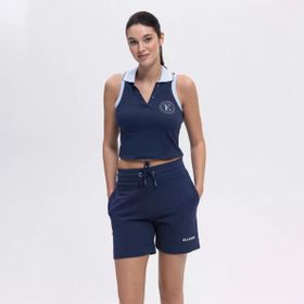 Ellesse EF401-NV Kadın Lacivert Pamuklu Polo Yaka Tişört