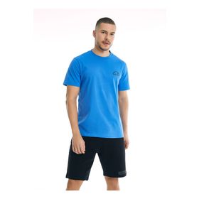 Ellesse EM025-SBL Saks Erkek Bisiklet Yaka T-Shirt
