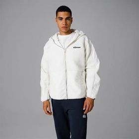 Ellesse EM250 Beyaz Fermuarlı Kapüşonlu Erkek Ceket