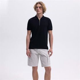 Ellesse EM493 Siyah Fermuarlı Polo Yaka Erkek T-shirt