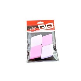 Elly Yuzfs0009 4Lü Mor Pembe Kare Fondöten Süngeri