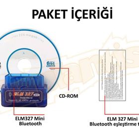 ELM327 OBD2 V1.5 Süpermini Araç Arıza Tespit Cihazı
