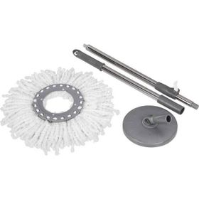 Elmop Döner Başlıklı Yedek Mop Seti + Mikrofiber Mop + Teleskobik Sap