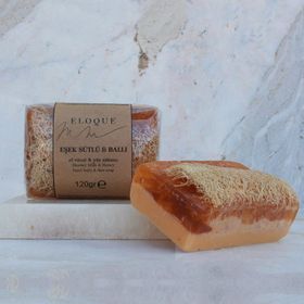 Eloque 120 gr El Yapımı Eşek Sütlü ve Ballı Doğal Kabak Lifli Sabun